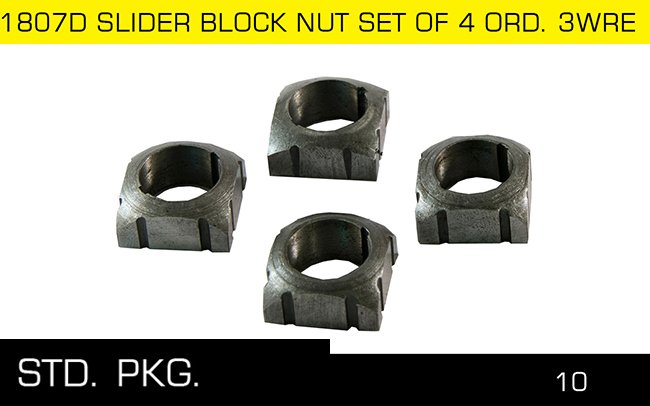 1807D SLIDER BLOCK NUT SET OF 4 ORD 3WRE